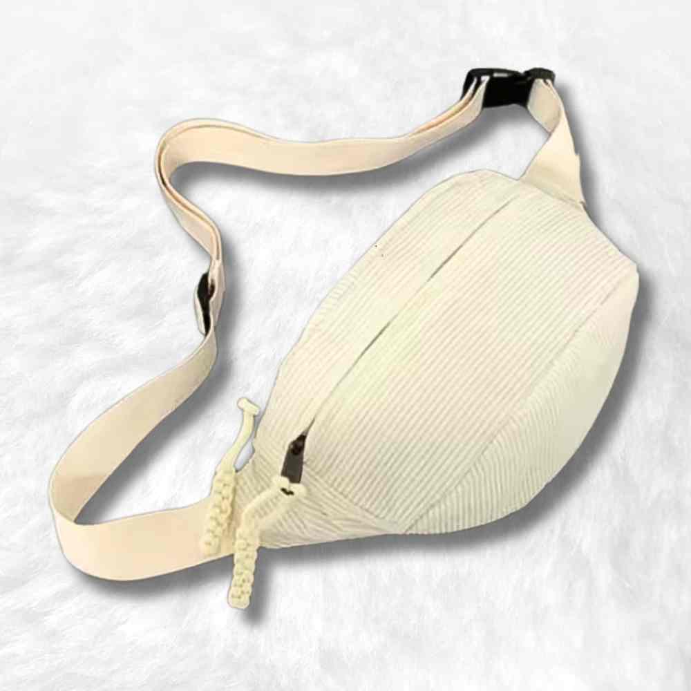 Sac Banane Femme Velours crème