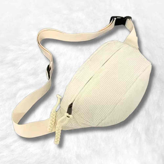 Sac Banane Femme Velours crème