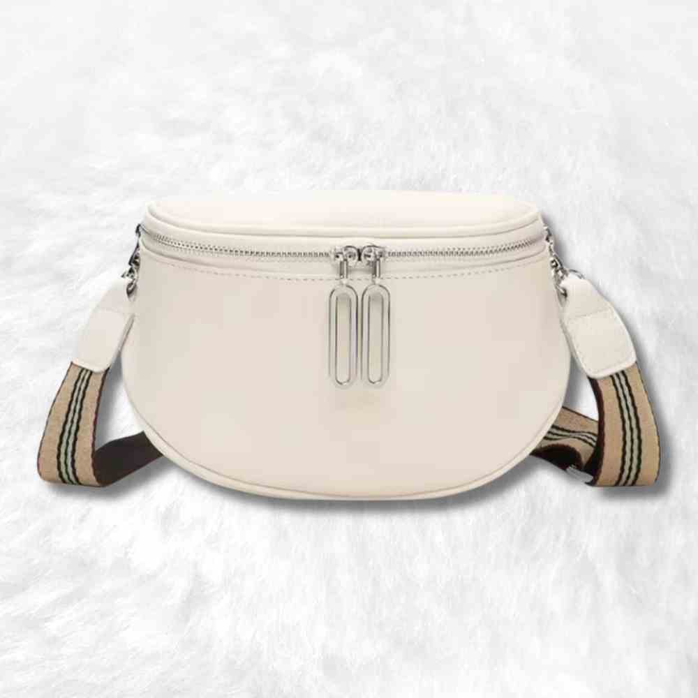 Sac Banane Cuir Femme blanc