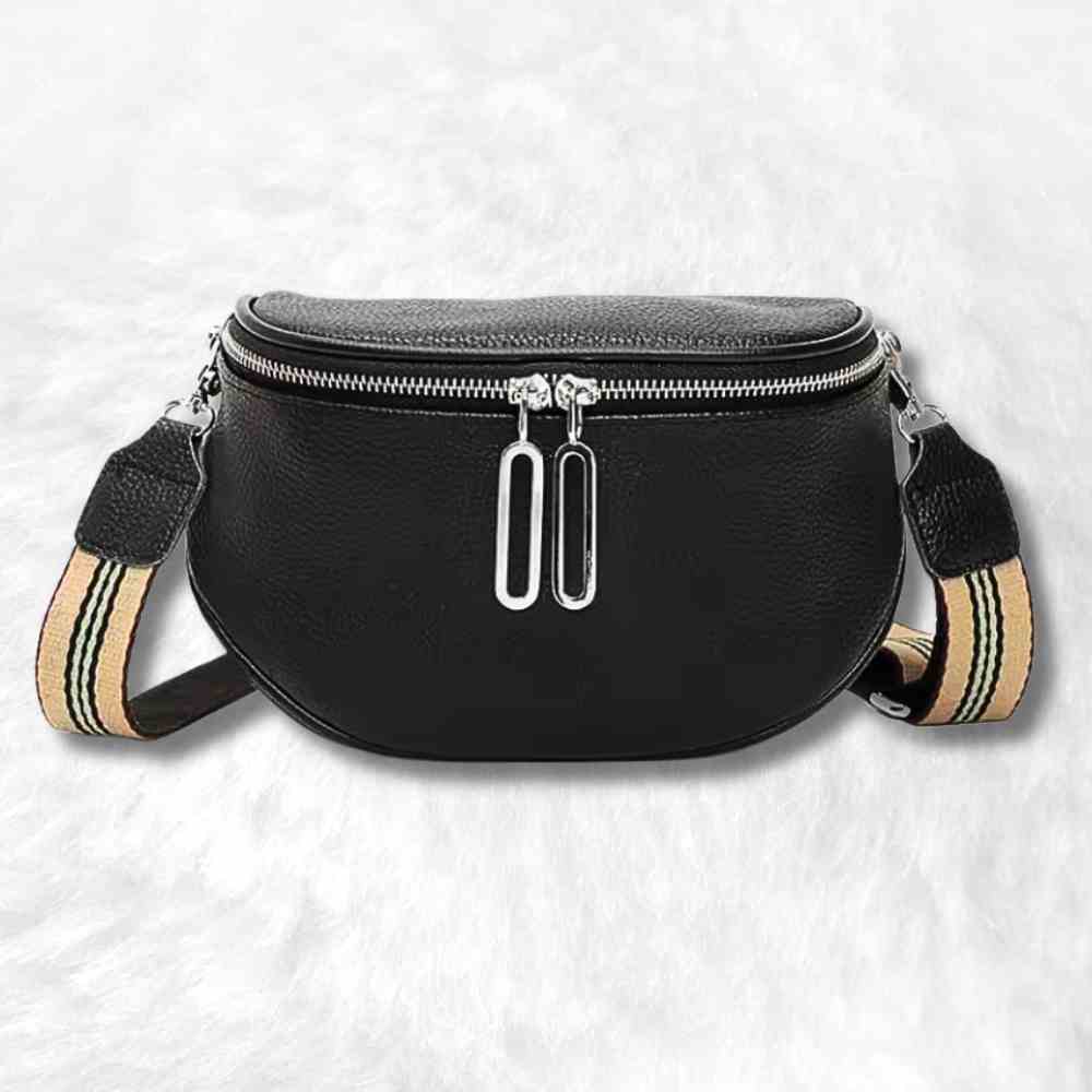 Sac Banane Cuir Femme noir