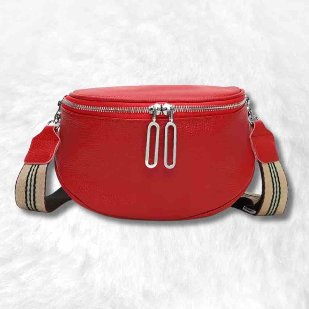 Sac Banane Cuir pour Femme en rouge