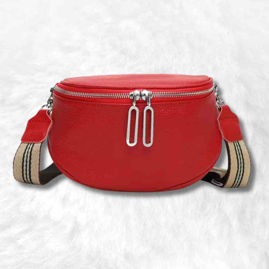 Sac Banane Cuir pour Femme en rouge