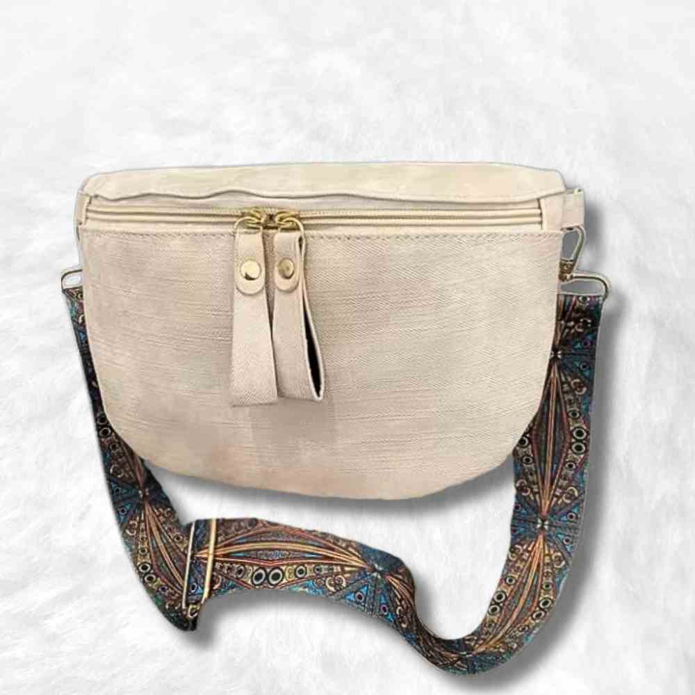 Sac Banane Daim blanc crème