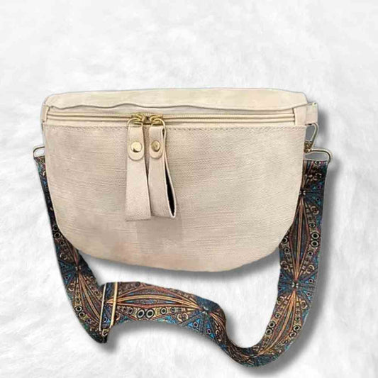 Sac Banane Daim blanc crème