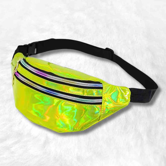 Sac Banane Brillant Holographique jaune