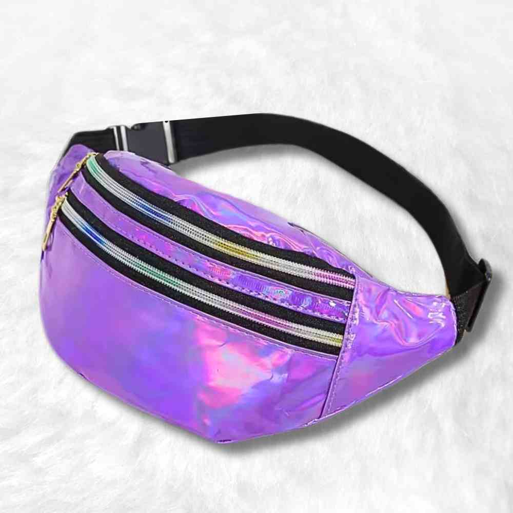 Sac Banane Brillant Holographique violet