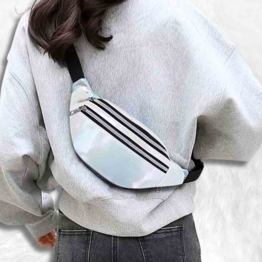 Sac Banane Irisé blanc pour femme