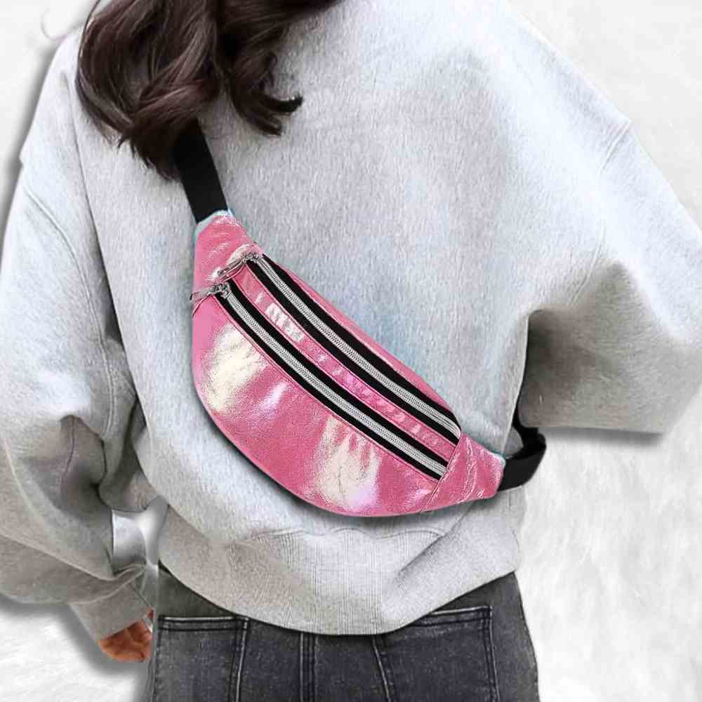 Sac Banane Irisé rose pour femme