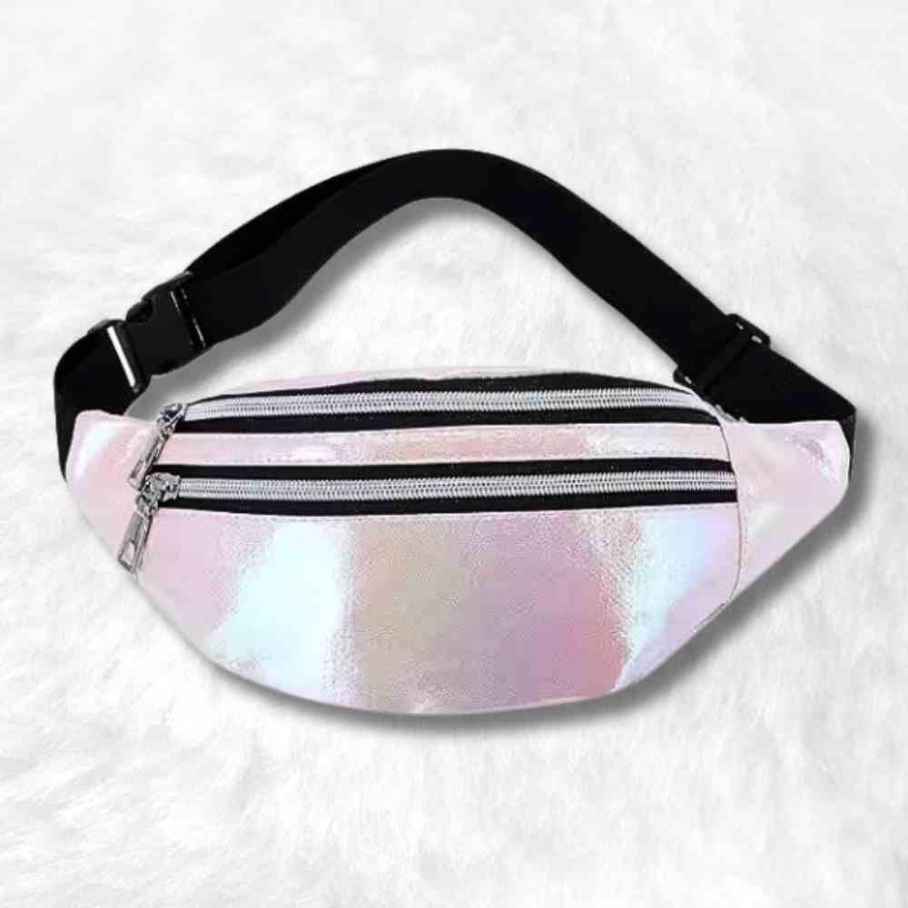 Sac Banane Irisé rose pâle