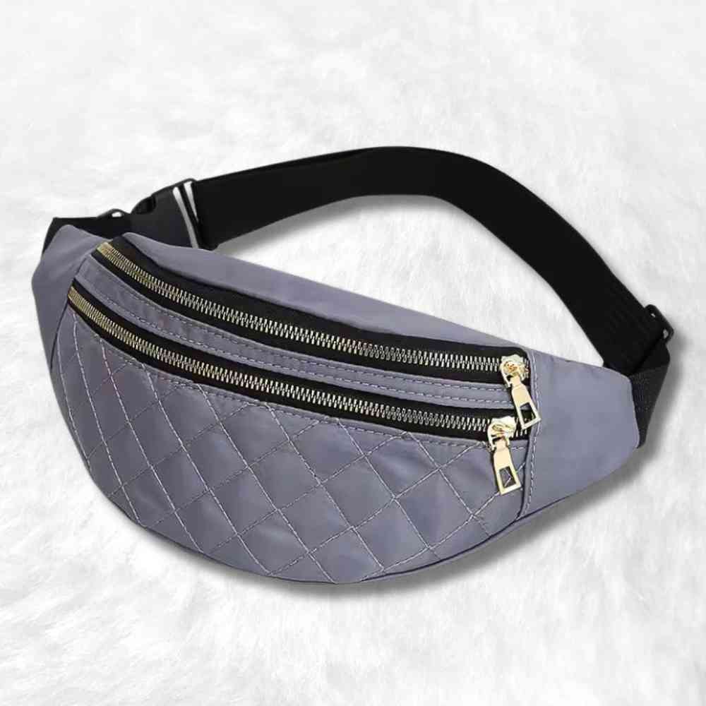 Sac Banane Matelassé gris