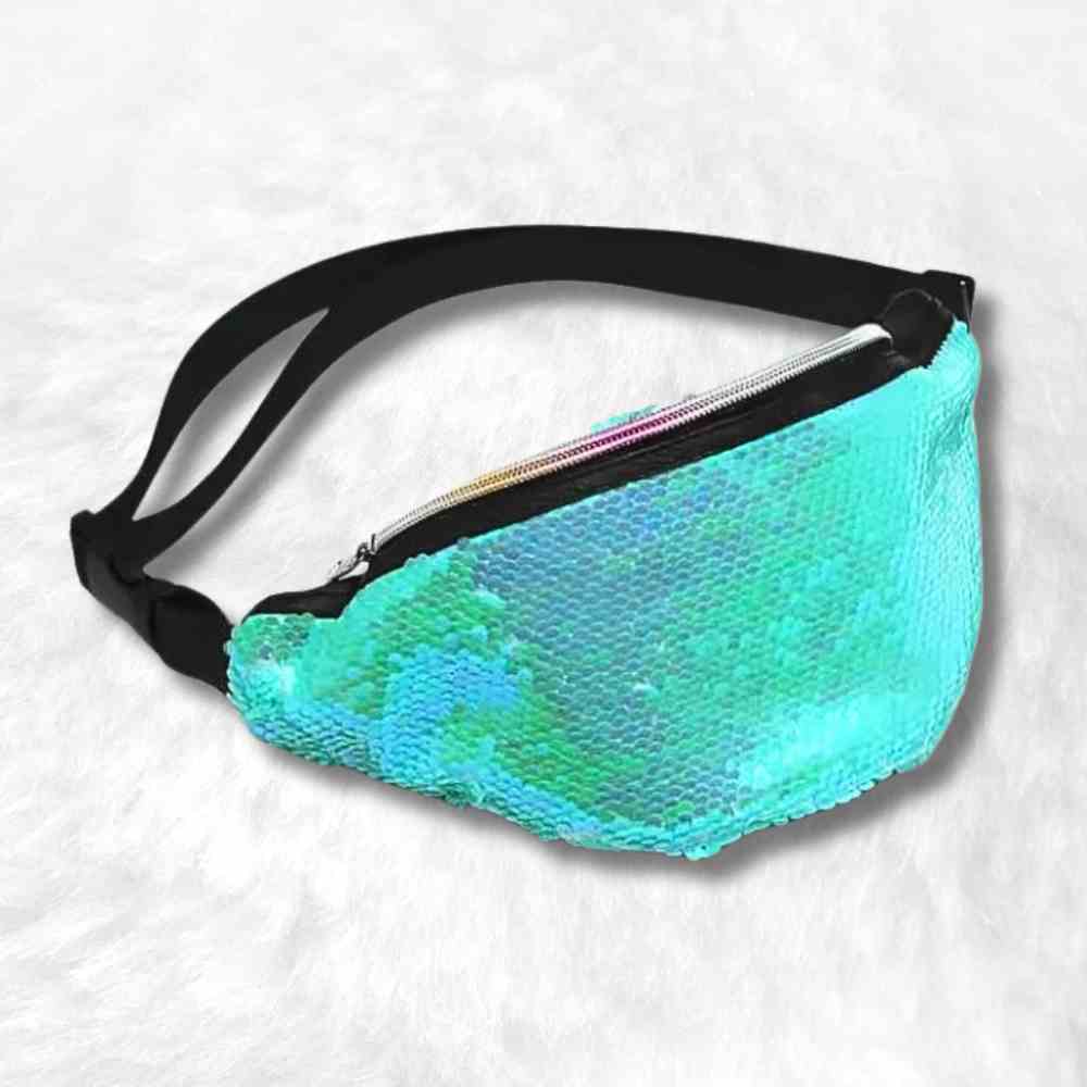 Sac Banane Paillette bleu