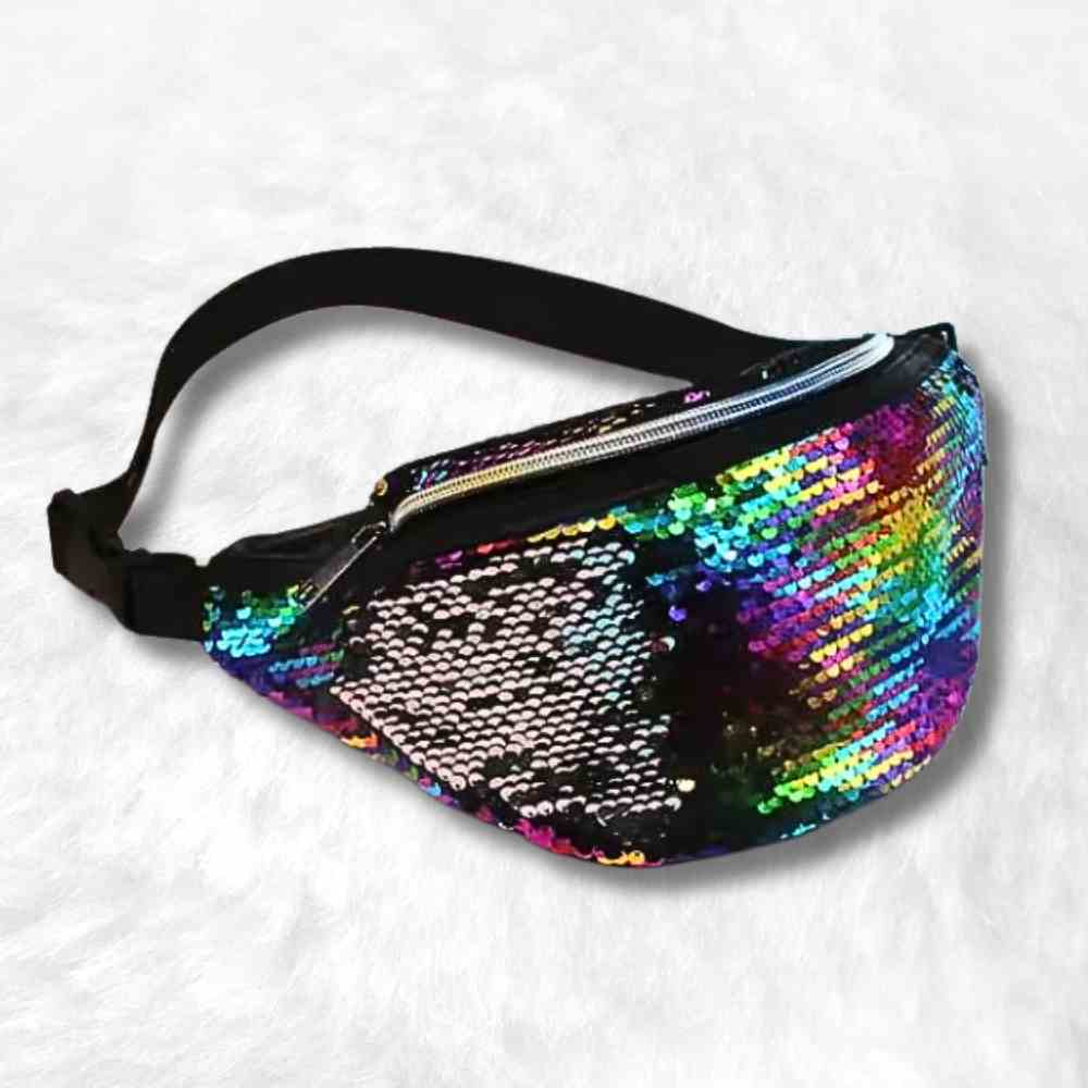 Sac Banane Paillette multicolore