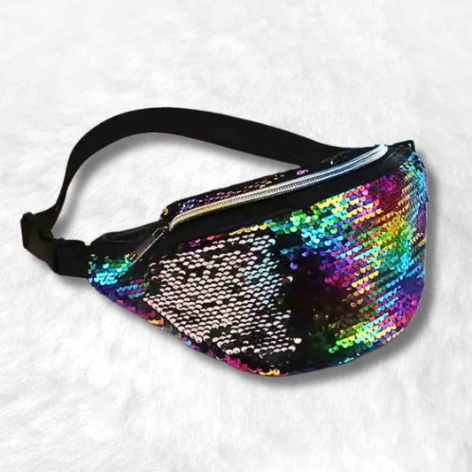 Sac Banane Paillette multicolore