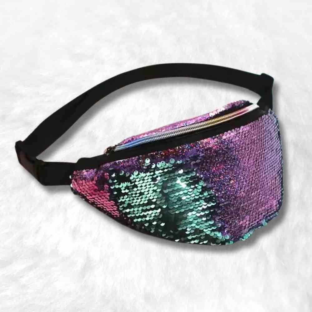 Sac Banane Paillette rose