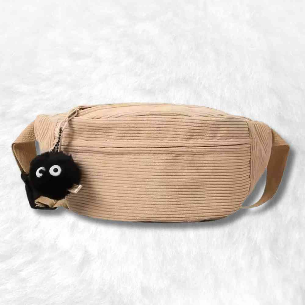 Sac Banane Velours Côtelé beige