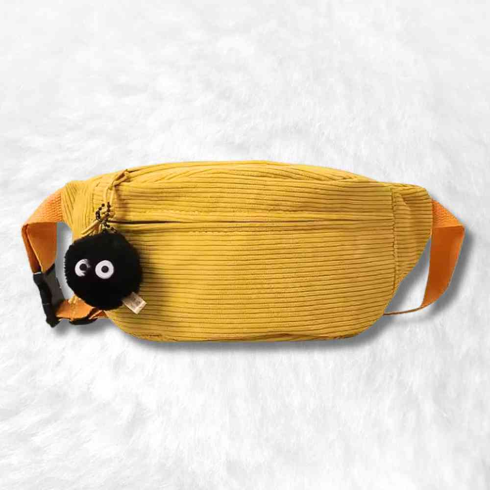 Sac Banane Velours Côtelé jaune