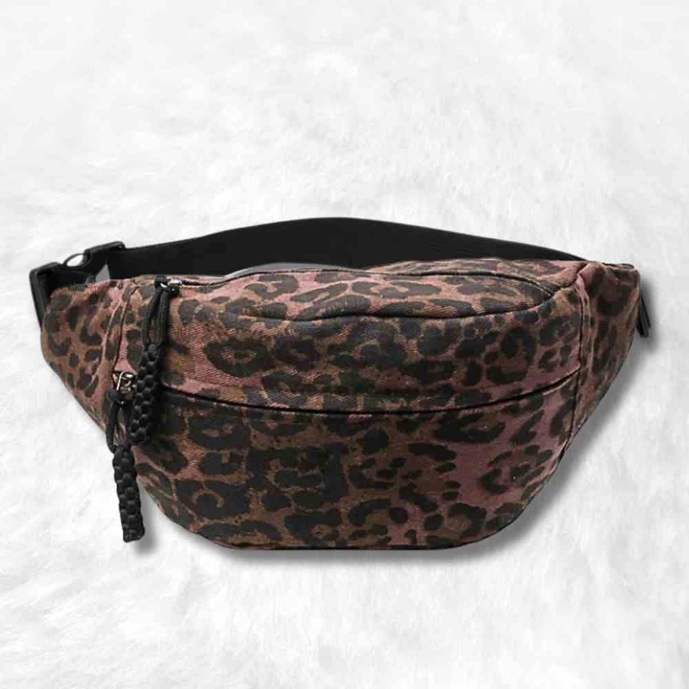 Sac Banane XL Léopard marron