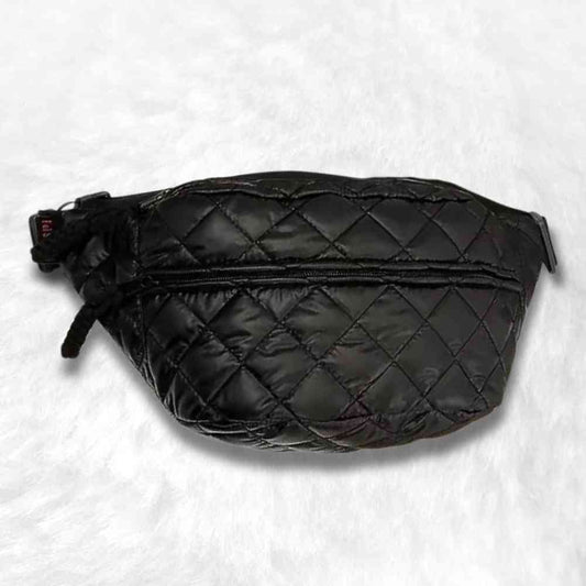 Sac Banane Brillant Matelassé noir