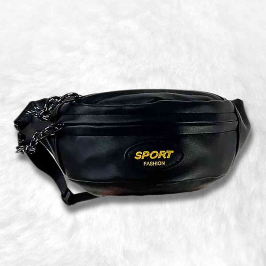 Sac Banane Enfant Cuir Végan noir