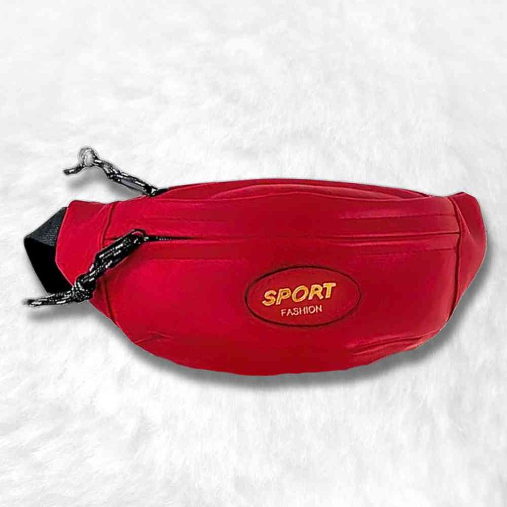 Sac Banane Enfant Cuir Végan rouge