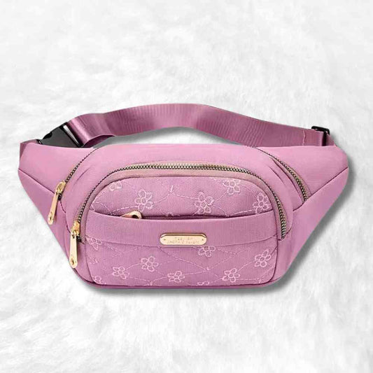 Sac Banane Femme Fleurs Rose