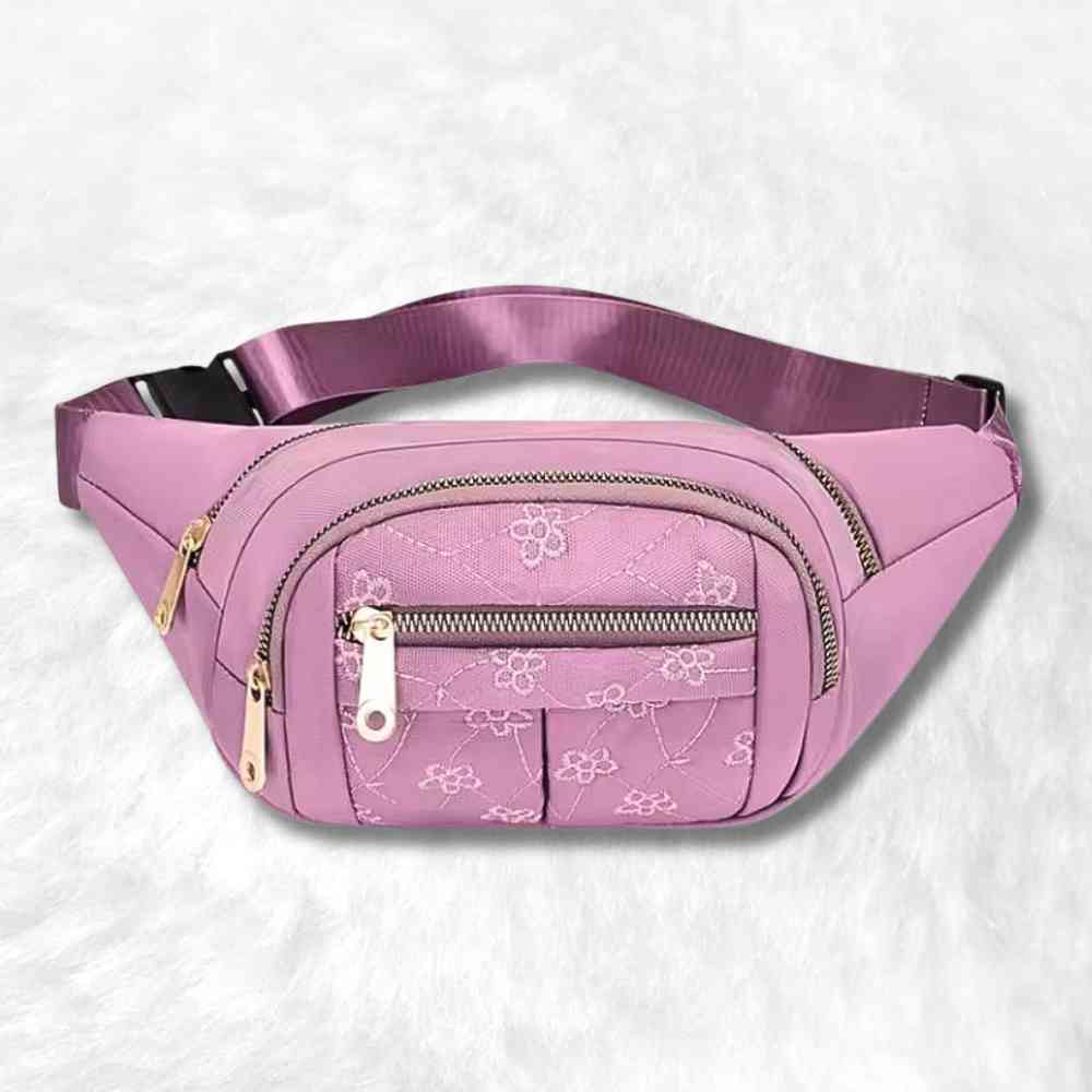 Sac Banane Femme Fleurs Rose 2