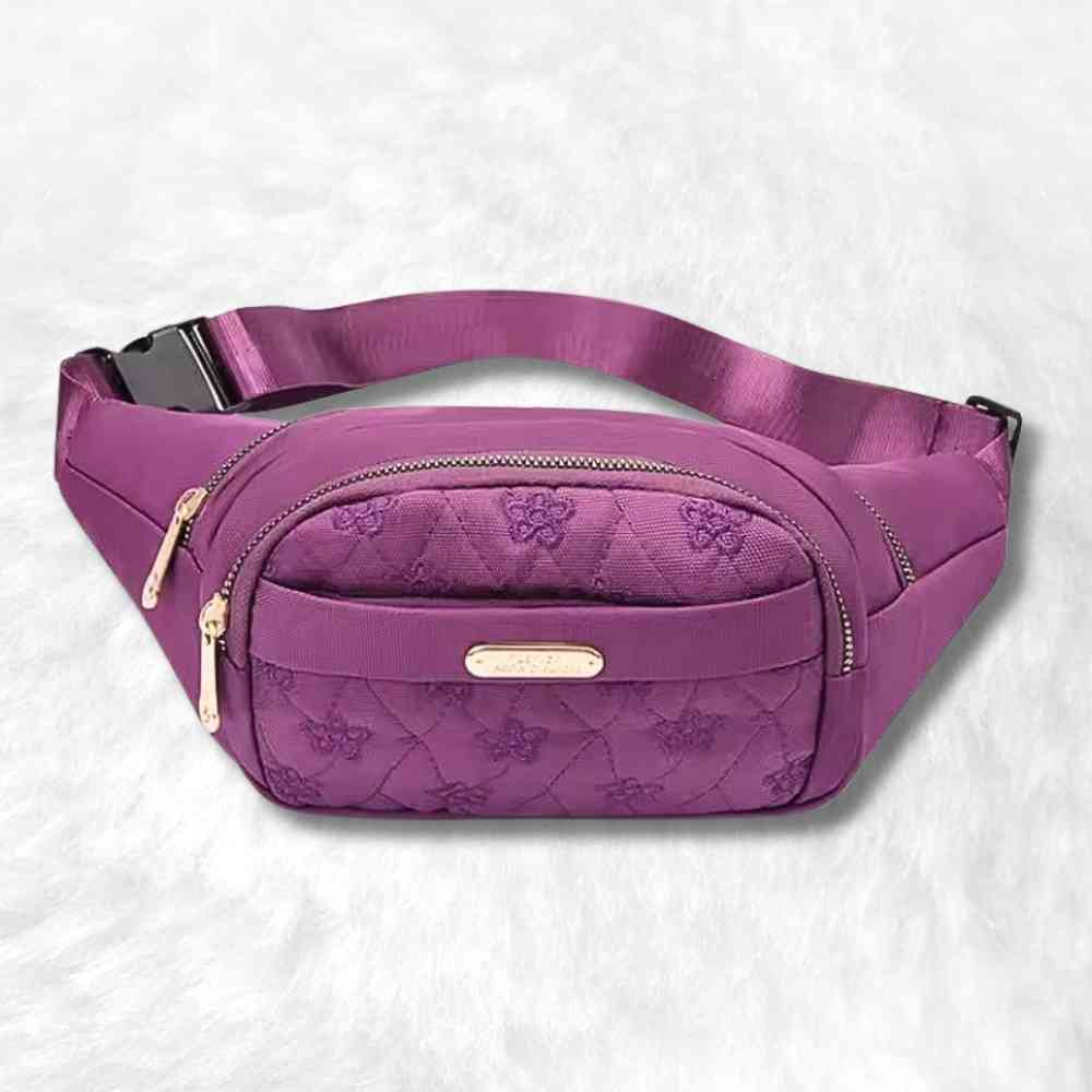 Sac Banane Femme Fleurs violet