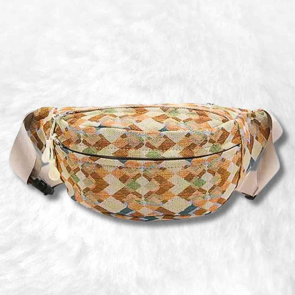 Sac Banane Femme Tissu beige