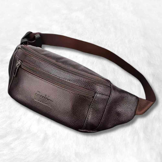 Sac Banane Homme Cuir marron