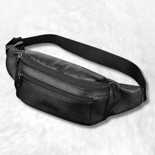 Sac Banane Homme Cuir noir