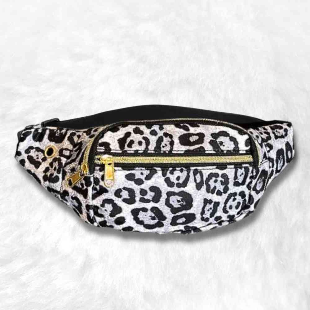 Sac Banane Léopard blanc