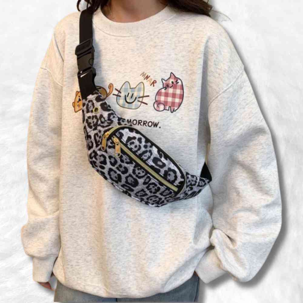 Sac Banane Léopard blanc pour femme