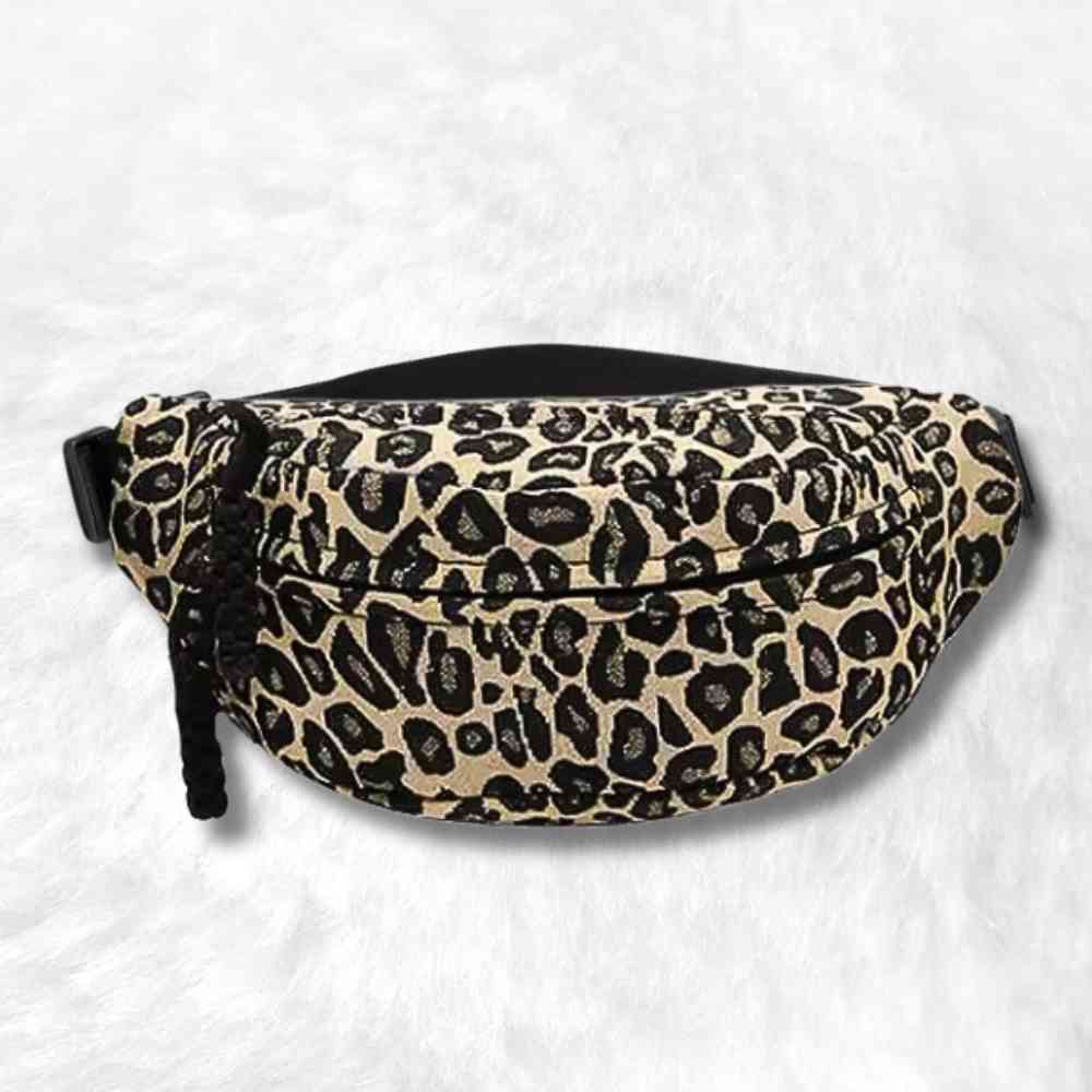 Sac Banane Léopard Imperméable beige