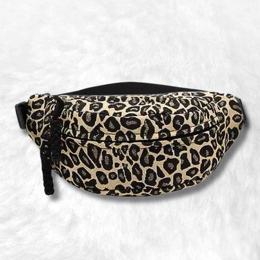 Sac Banane Léopard Imperméable beige