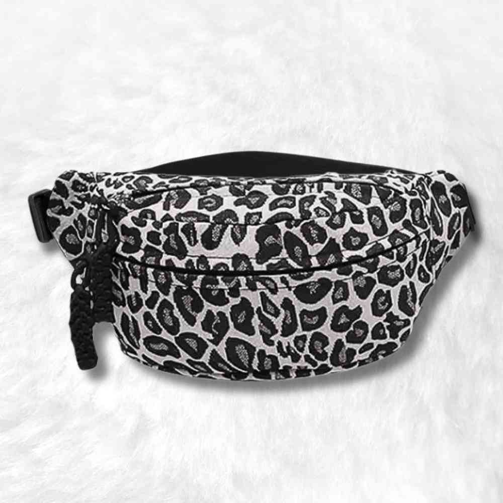 Sac Banane Léopard Imperméable blanc