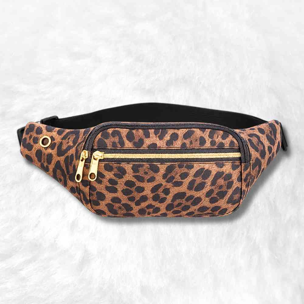 Sac Banane Léopard marron