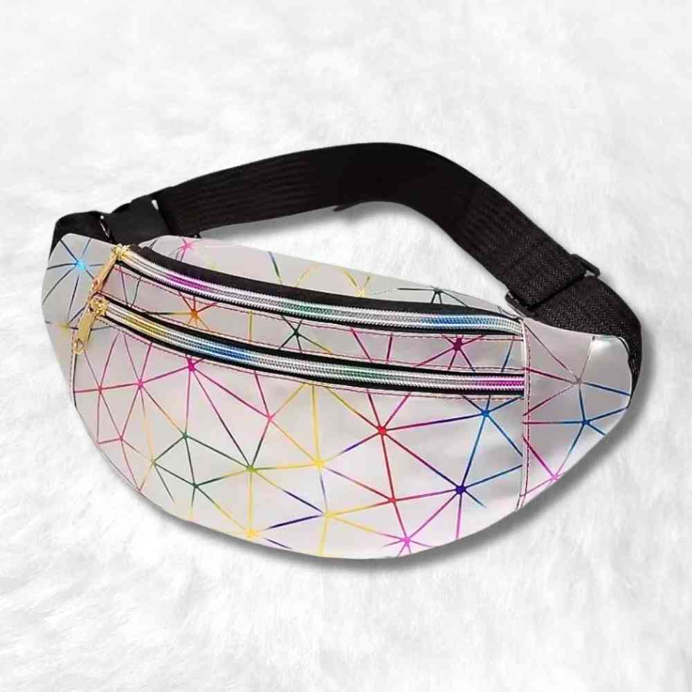 Sac Banane Argenté Multicolore