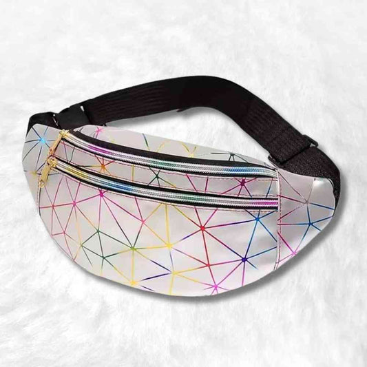 Sac Banane Argenté Multicolore