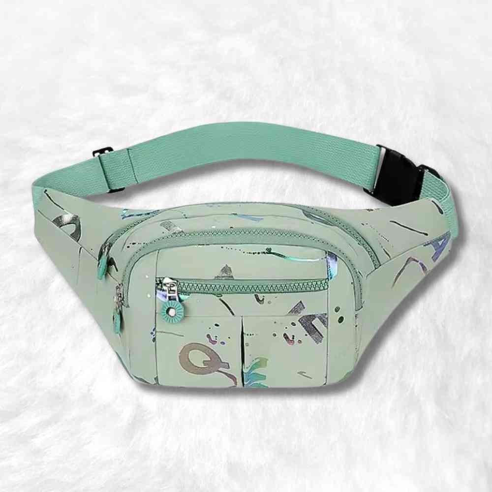 Sac Banane Multipoches Femme vert