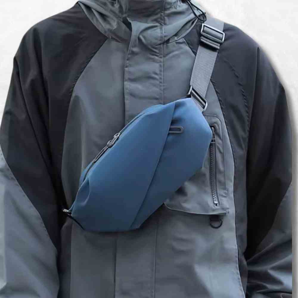 Sac Banane Anti Pickpocket bleu pour homme