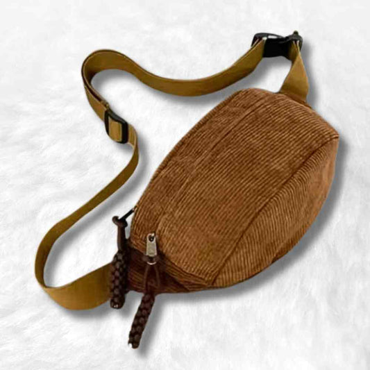 Sac Banane Femme Velours marron