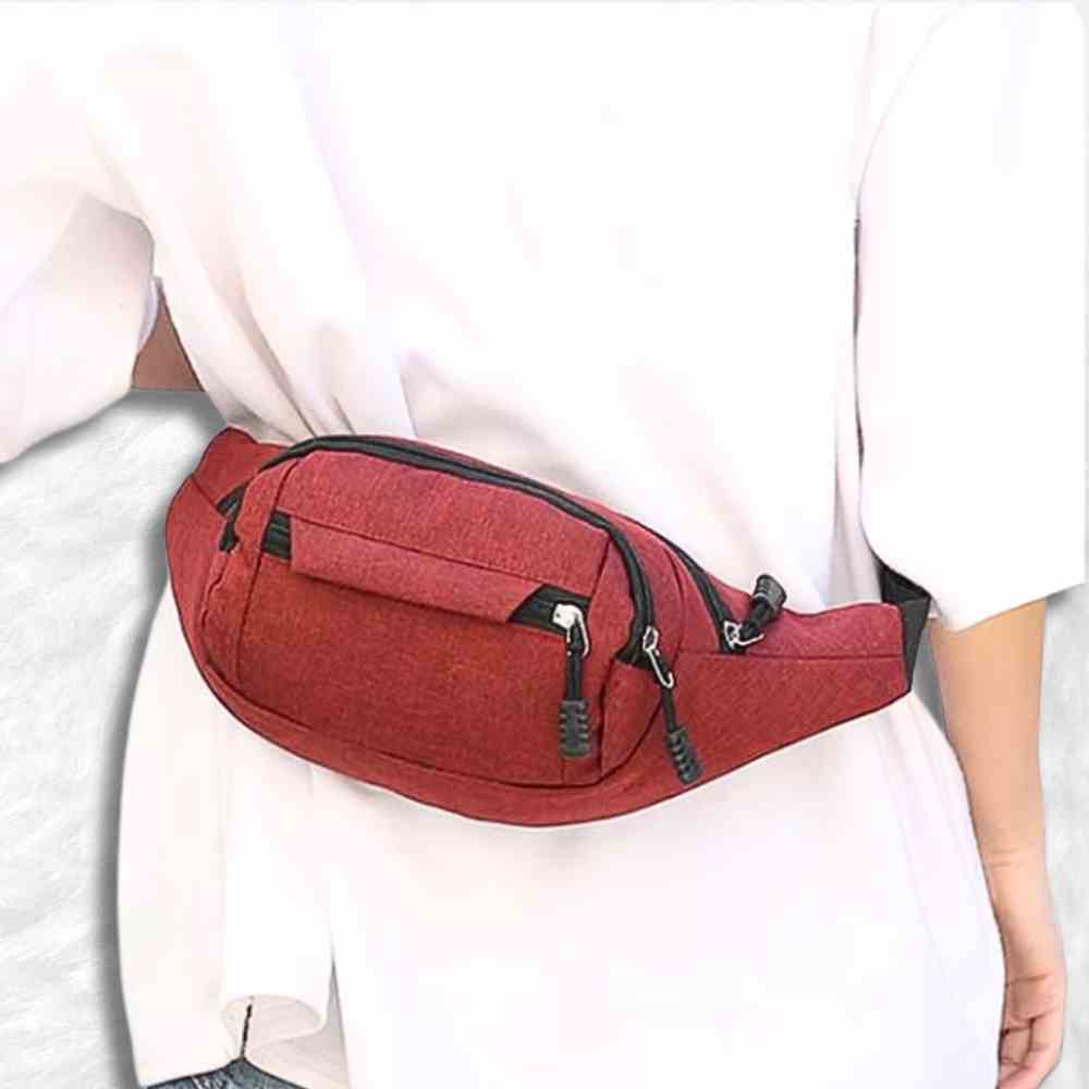 Sac Banane Ado​ rouge sur une fille
