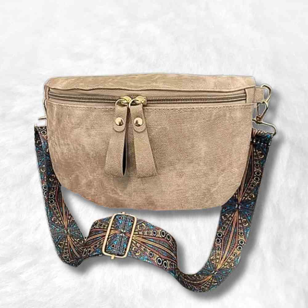 Sac Banane Daim​ beige