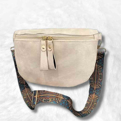 Sac Banane Daim​ blanc crème