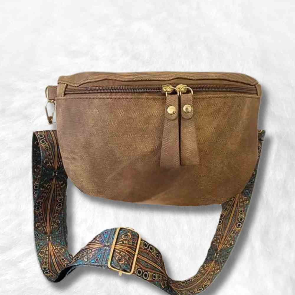 Sac Banane Daim​ marron