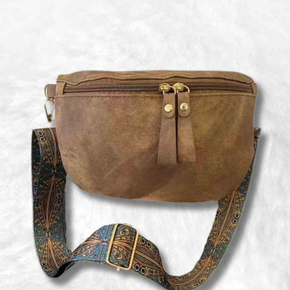 Sac Banane Daim​ marron