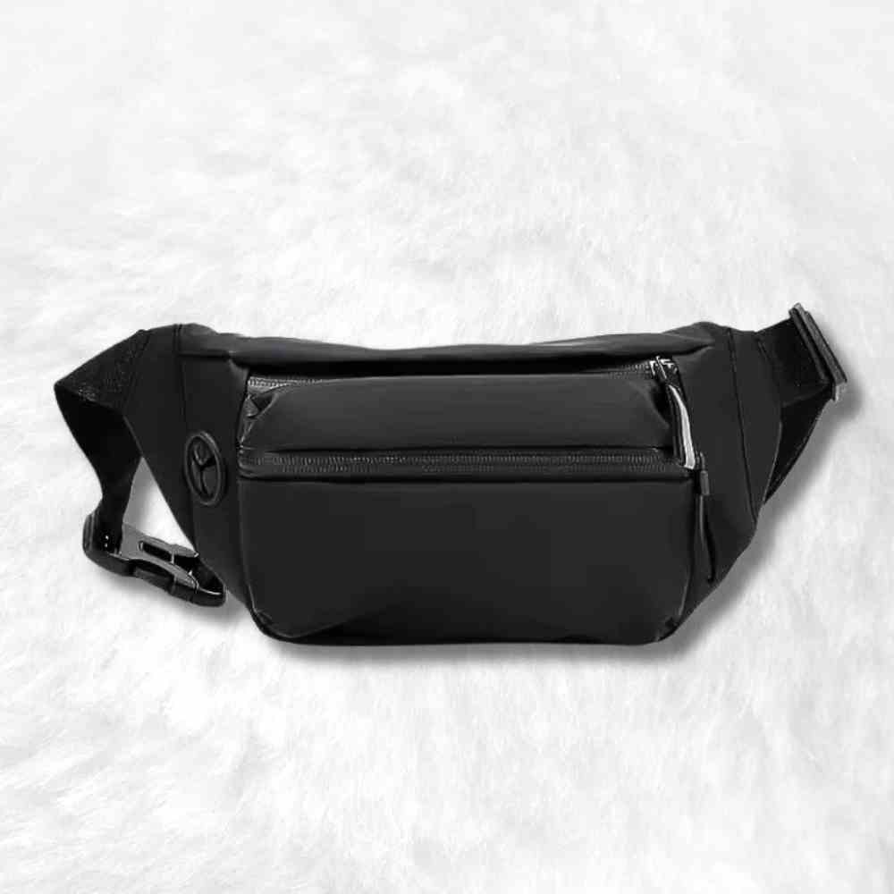 Sac Banane Étanche noir​ de face