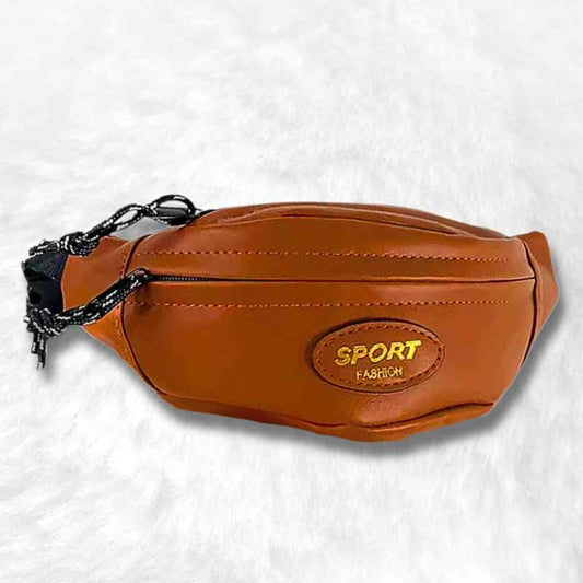 Sac Banane Enfant Cuir Végan marron