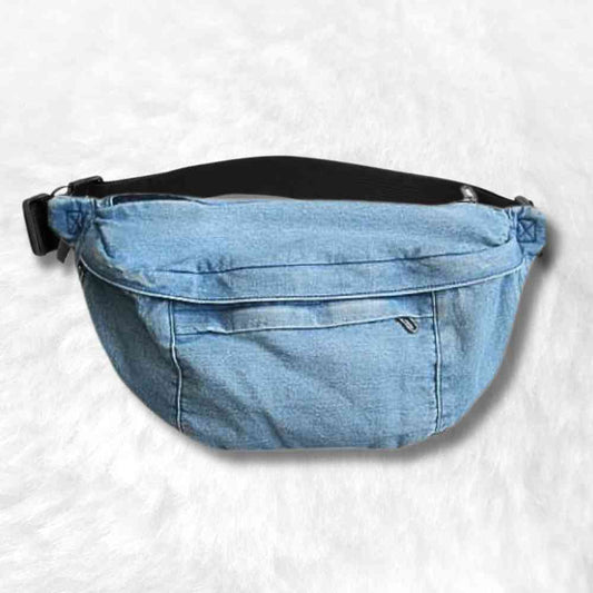 Sac Banane Jean XL bleu