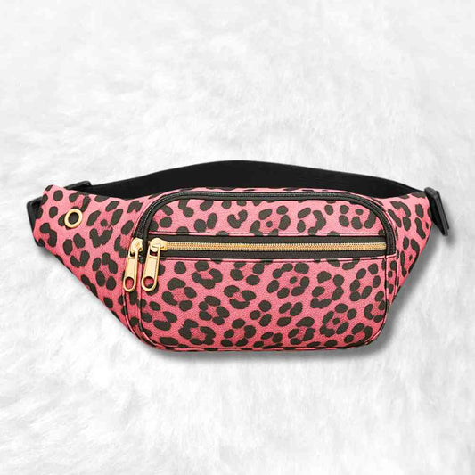 Sac Banane Léopard rose